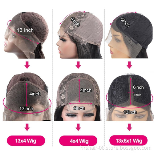 150% 180% density T1B/27 P4/27 highlight 4*4 13*4 middle part wig 100% Raw Virgin Cuticle Aligned Indian Human Hair lace wig